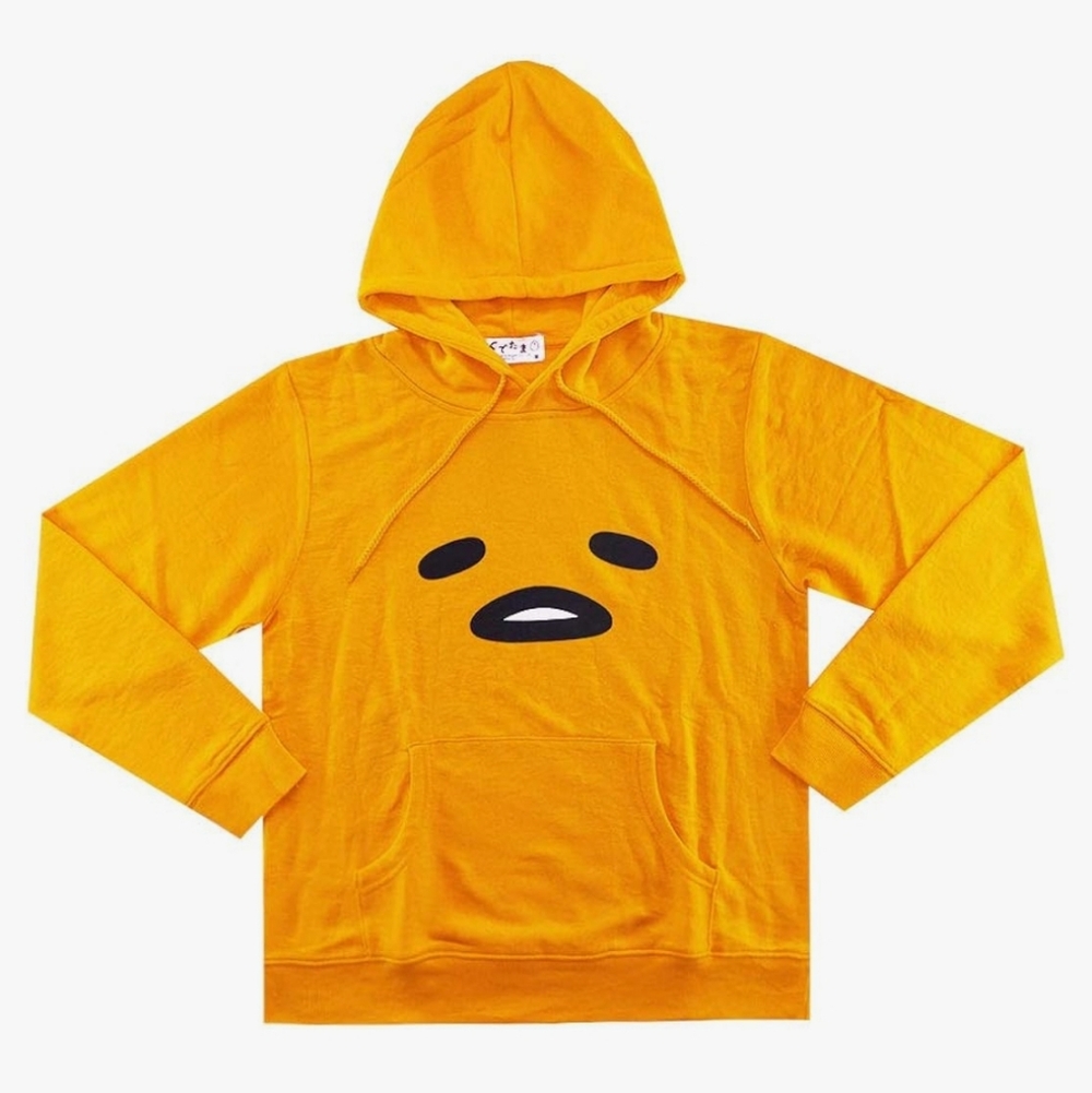 NWT Sanrio Gudetama Unisex Yellow Hoodie JP Large